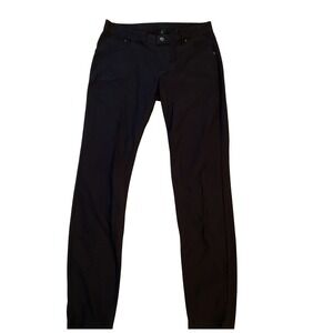 HUE Womens Black Denim Style Leggings Size Large 5-Pocket Slim Fit Pants